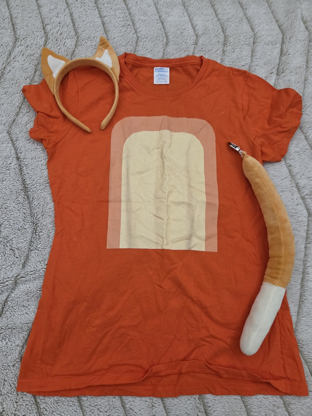 Bluey Mum Chilli Costume T-Shirt Set with Dog Ear Headband and Tail